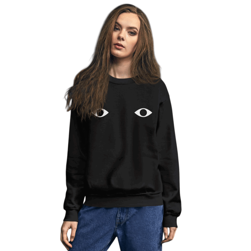 Unisex Sweatshirt With Eyes © Anonimosalentino