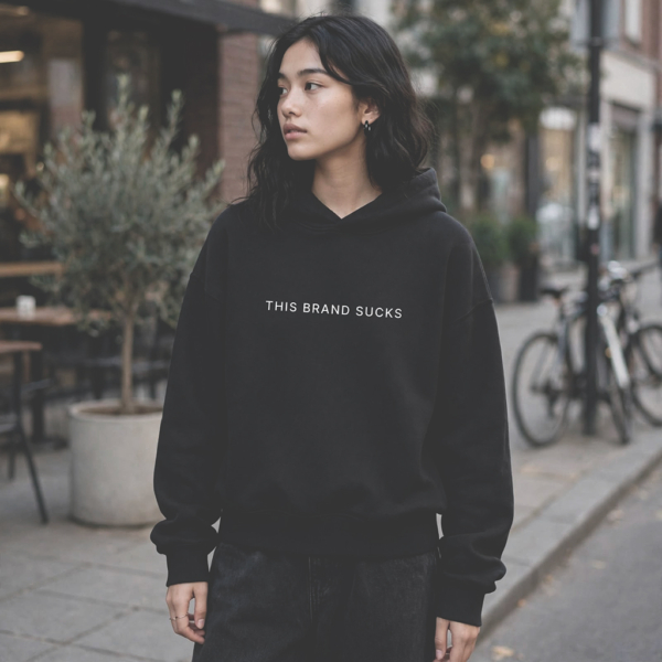 Unisex sculpted heavyweight hoodie This Brand Sucks