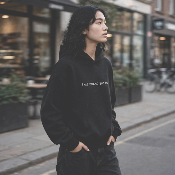Unisex sculpted heavyweight hoodie This Brand Sucks